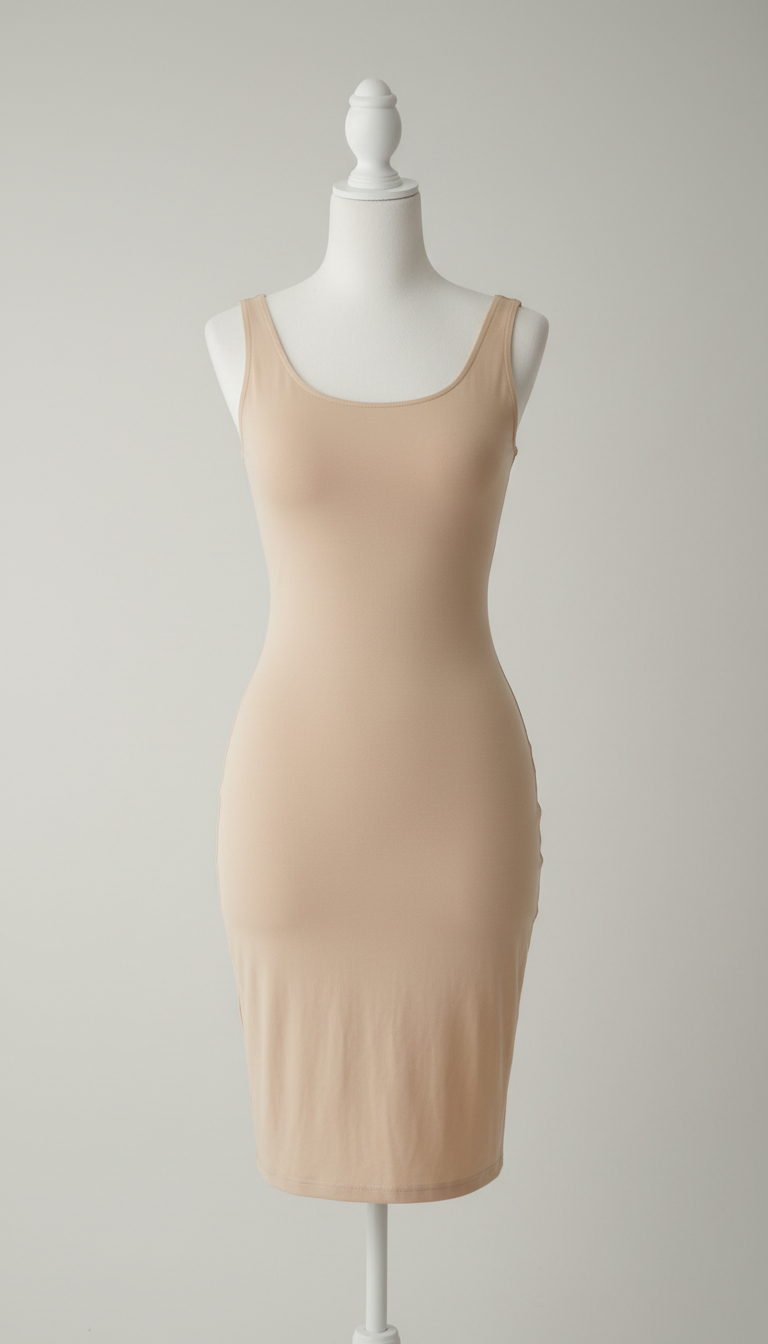 Champagne Beige Bodycon Dress