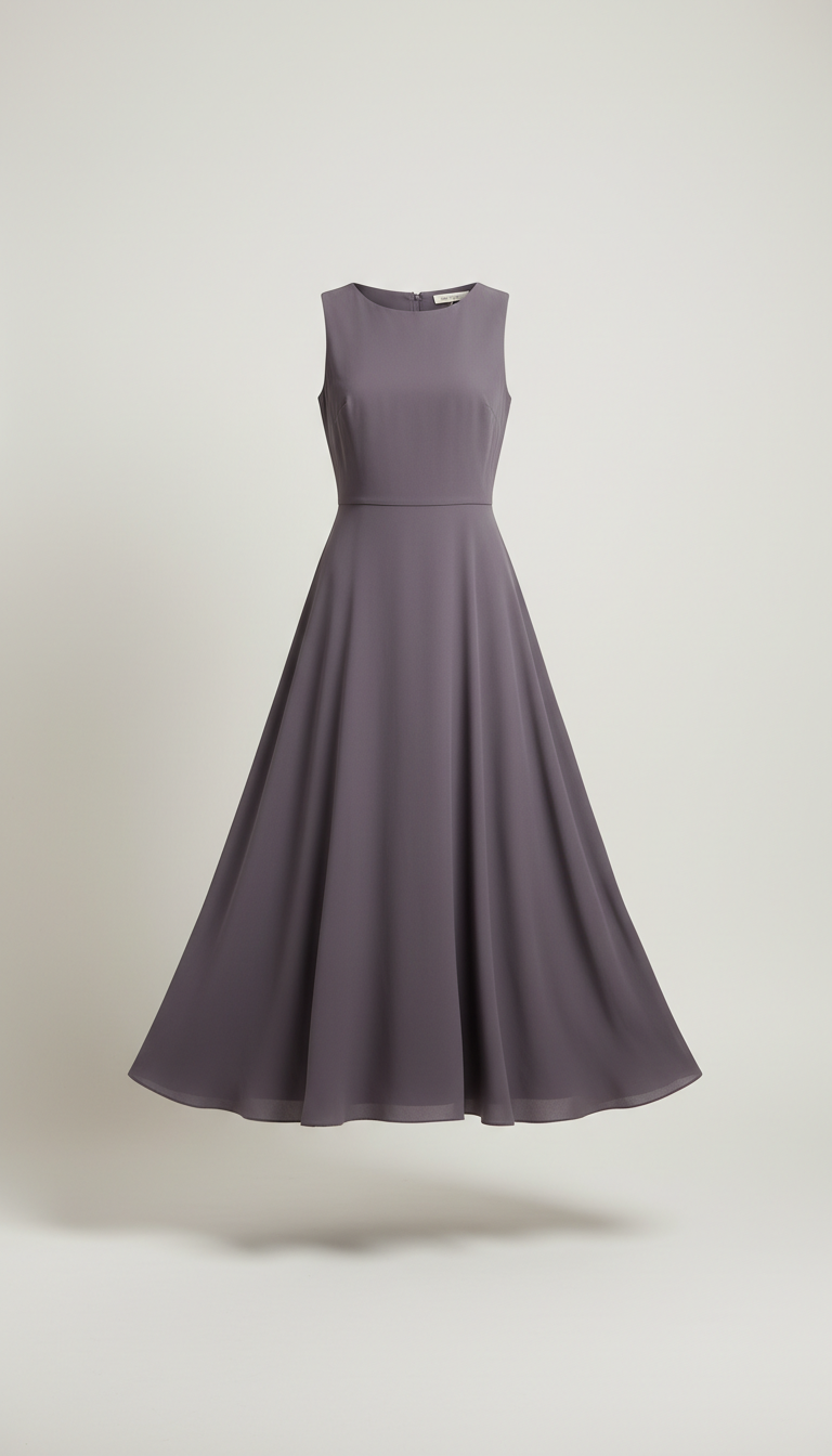 Plum Shadow Flare Dress