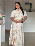 Caramel Polka Midi Dress - Clothing