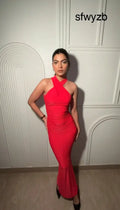 Cherry Blaze Backless Bodycon Dress - Clothing