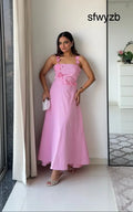 Pink Flower Dress with Bow Clip - Clothing