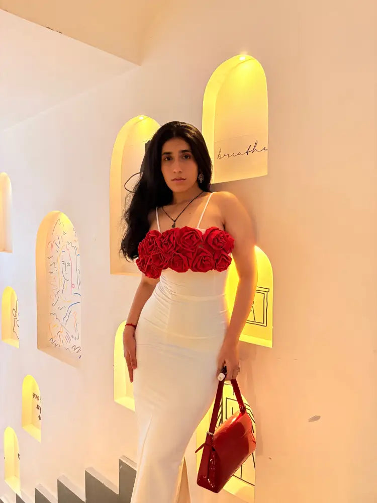 Scarlet Bloom White Dress - Clothing