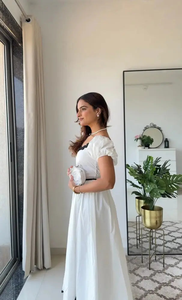 Ziva White Dress - Clothing