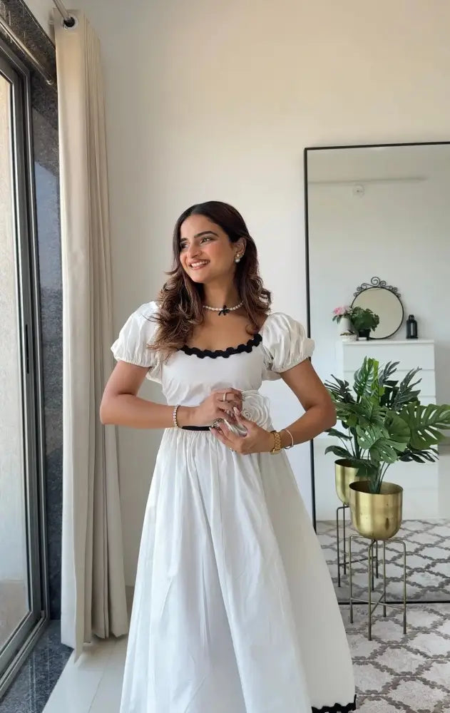 Ziva White Dress - Clothing