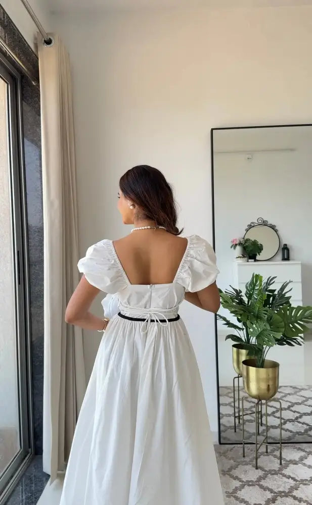 Ziva White Dress - Clothing